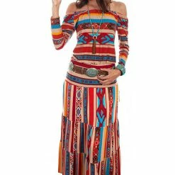 Scully Leather Company Women's Honey Creek Collection Skirt: Serape Tiers