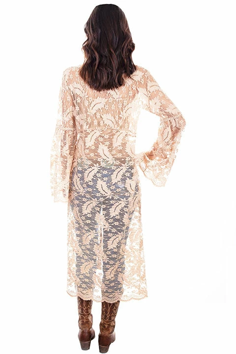Scully Leather Company Ladies' Women's Honey Creek Collection Accessory: Boho Lace Duster Taupe 4 Scully Leather Company Ladies' Women's Honey Creek Collection Accessory: Boho Lace Duster Taupe