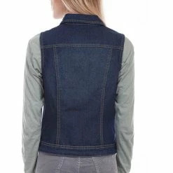 Scully Leather Company Women's Honey Creek Collection Vest: Denim Lace Up Panels