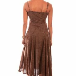 Scully Leather Company Ladies' Women's Honey Creek Collection Dress: Spaghetti Straps Copper