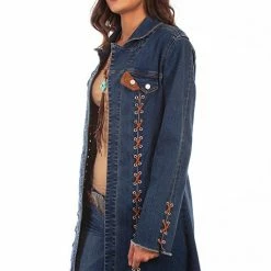 Scully Leather Company Women's Honey Creek Jacket Collection: Long Denim Jacket Ladies'