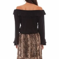Scully Leather Company Women's Honey Creek Collection Skirt: Ruffled Python Print