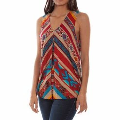 Scully Leather Company Ladies' Women's Honey Creek Collection Blouse: Serape Tank