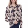 Scully Leather Company Ladies' Women's Honey Creek Collection Blouse: Cow Print