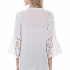 Scully Leather Company Women's Honey Creek Collection Blouse: Embroidery And Crochet