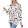 Scully Leather Company Ladies' Women's Honey Creek Collection Blouse: Feather Print