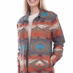 Scully Leather Company Ladies' Women's Honey Creek Jacket Collection: Western Geometric