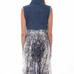 Scully Leather Company Women's Honey Creek Collection Accessory: Denim Top With Lace Skirt Ladies'