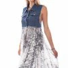 Scully Leather Company Women's Honey Creek Collection Accessory: Denim Top With Lace Skirt Ladies'