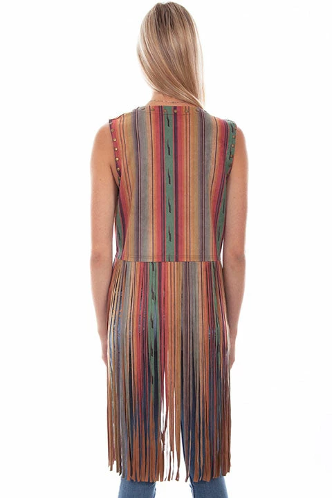 Scully Leather Company Women's Honey Creek Vest Collection: Serape Print Fringe 4 Scully Leather Company Women's Honey Creek Vest Collection: Serape Print Fringe