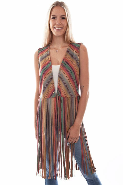 Scully Leather Company Women's Honey Creek Vest Collection: Serape Print Fringe 3 Scully Leather Company Women's Honey Creek Vest Collection: Serape Print Fringe