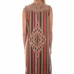 Scully Leather Company Ladies' Women's Honey Creek Vest Collection: Serape Aztec Print Fringe