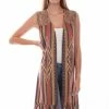 Scully Leather Company Ladies' Women's Honey Creek Vest Collection: Serape Aztec Print Fringe 2 Scully Leather Company Ladies' Women's Honey Creek Vest Collection: Serape Aztec Print Fringe