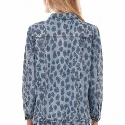 Scully Leather Company Women's Honey Creek Jacket Collection: Blue Leopard Denim