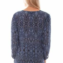 Scully Leather Company Ladies' Women's Honey Creek Collection Blouse: Crepe Kaftan