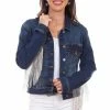 Scully Leather Company Women's Honey Creek Jacket Collection: Denim Rhinestone Fringe Ladies'