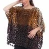Scully Leather Company Women's Honey Creek Collection Poncho: Animal Print Ladies'