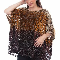 Scully Leather Company Women's Honey Creek Collection Poncho: Animal Print Ladies'