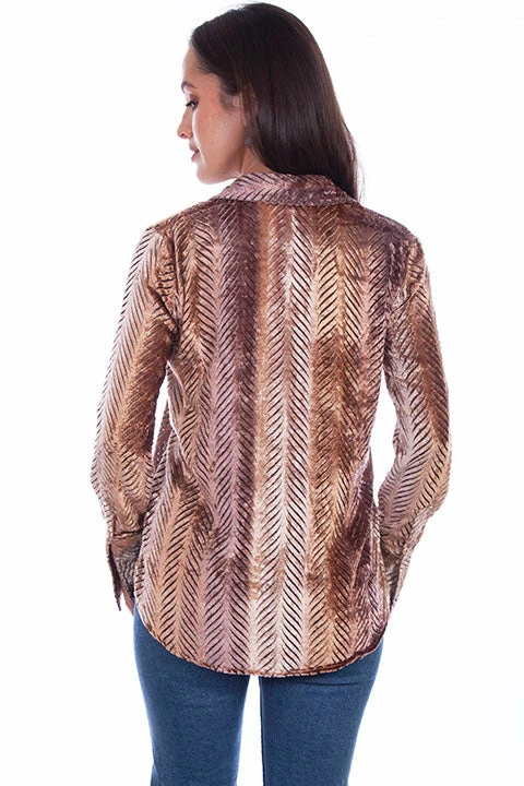 Scully Leather Company Women's Honey Creek Collection Blouse: Velvet Animal Print Ladies' 4 Scully Leather Company Women's Honey Creek Collection Blouse: Velvet Animal Print Ladies'