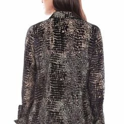 Scully Leather Company Ladies' Women's Honey Creek Collection Blouse: Velvet Animal Print