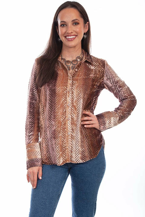 Scully Leather Company Women's Honey Creek Collection Blouse: Velvet Animal Print Ladies' 3 Scully Leather Company Women's Honey Creek Collection Blouse: Velvet Animal Print Ladies'