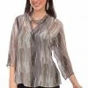 Scully Leather Company Women's Honey Creek Collection Blouse: Tie Front Print 2 Scully Leather Company Women's Honey Creek Collection Blouse: Tie Front Print