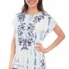 Scully Leather Company Women's Honey Creek Collection Blouse: Hand Tie-Dyed With Embroidery Ladies'
