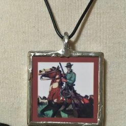 TXLC Custom Tile Ladies' Ceramic Tile Necklace: On The Run