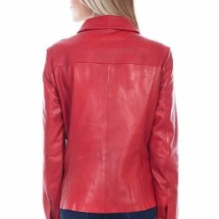 Scully Leather Company Ladies' Women's Leather Jacket Collection: Scully Contemporary Style Red