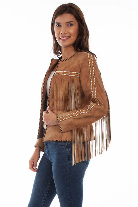 Scully Leather Company Women's Leather Jacket Collection Suede: Scully Western Fringe And Studs Ladies' 3 Scully Leather Company Women's Leather Jacket Collection Suede: Scully Western Fringe And Studs Ladies'