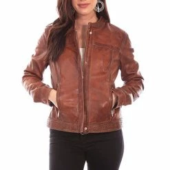 Scully Leather Company Women's Leather Jacket Collection: Scully Washed Lamb Ladies'