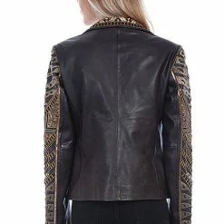 Scully Leather Company Ladies' Women's Leather Jacket Collection: Scully Beaded Lamb Blazer