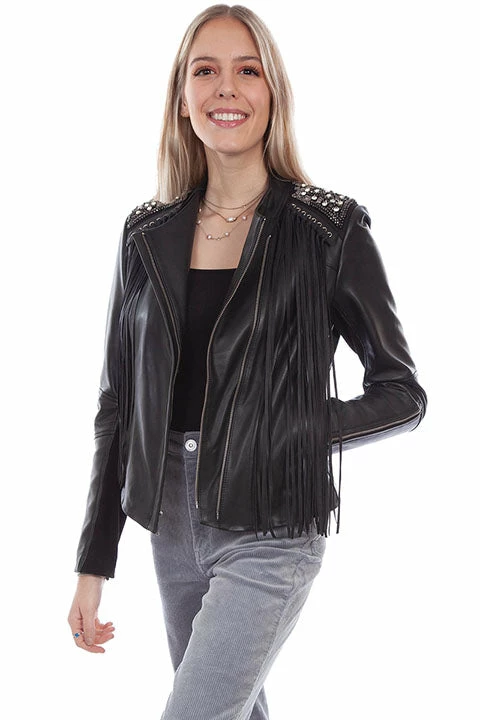 Scully Leather Company Ladies' Women's Leather Jacket Collection: Scully Fringe And Studs 3 Scully Leather Company Ladies' Women's Leather Jacket Collection: Scully Fringe And Studs