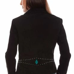 Scully Leather Company Women's Leather Jacket Collection: Scully Turquoise Studded Blazer Ladies'