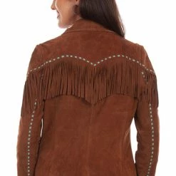 Scully Leather Company Women's Leather Jacket Collection: Scully Suede Fringe And Pick Stitch Ladies'