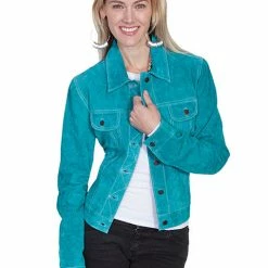 Scully Leather Company Women's Leather Jacket Collection Suede: Scully Western Jean Jacket Ladies'