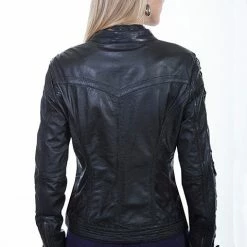 Scully Leather Company Women's Leather Jacket Collection: Scully Laced Sleeve Ladies'