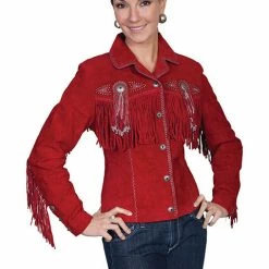 Scully Leather Company Ladies' Women's Leather Jacket Collection Suede: Scully Western Frontier Fringe
