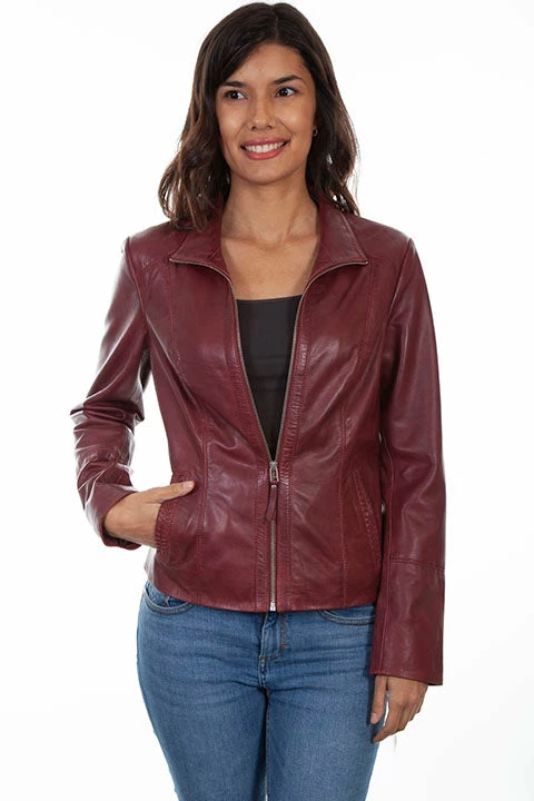 Scully Leather Company Women's Leather Jacket Collection: Scully Classic Stand Up Collar Ladies' 4 Scully Leather Company Women's Leather Jacket Collection: Scully Classic Stand Up Collar Ladies'