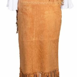 Scully Leather Company Ladies' Women's Leather Collection Skirt: Scully Western Suede Fringe Wrap