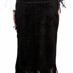 Scully Leather Company Ladies' Women's Leather Collection Skirt: Scully Western Suede Fringe Wrap