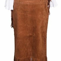 Scully Leather Company Ladies' Women's Leather Collection Skirt: Scully Western Suede Fringe Wrap
