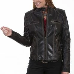 Scully Leather Company Women's Leather Jacket Collection: Scully Vintage Lamb Jacket