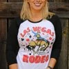 Original Cowgirl Clothing T-Shirts: Baseball Las Vegas Rodeo Ladies' 1 Original Cowgirl Clothing T-Shirts: Baseball Las Vegas Rodeo Ladies'