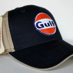M&P Speed Shop Cap: GULF Navy Tan Ladies'