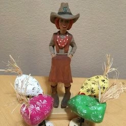 Edith Herbert John Folk Art Navajo Hand Carved Small Pecking Chickens