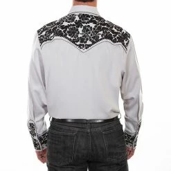 Scully Leather Company Men's Vintage Western Shirt Collection: Scully Gunfighter Steel