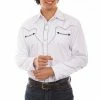 Scully Leather Company Men's Vintage Western Shirt Collection: Scully Classic White & Black