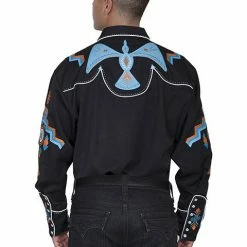 Scully Leather Company Men's Vintage Western Shirt Collection: Scully Thunderbird Phoenix Rises