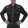 Scully Leather Company Men's Vintage Western Shirt Collection: Scully Fancy Shooting And Skulls